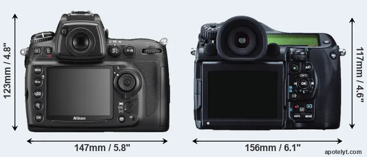 Comparison D700 or 645Z rear