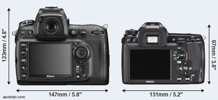 Comparison D700 or K-5 II rear