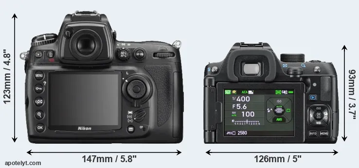 Comparison D700 or K-70 rear
