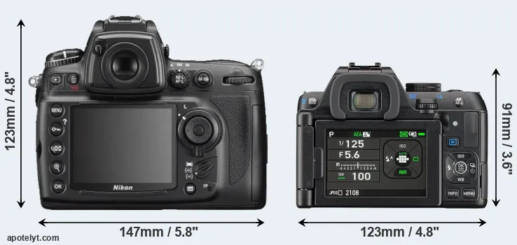 Comparison D700 or K-S2 rear