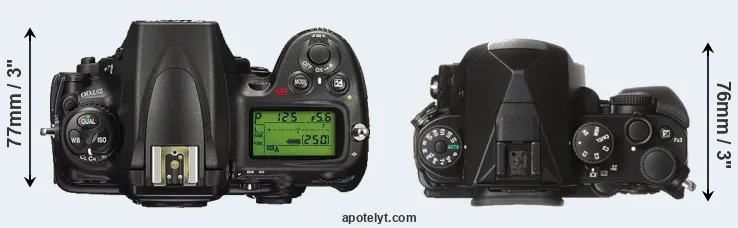 Compare D700 versus KP top