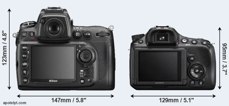 Comparison D700 or A58 rear