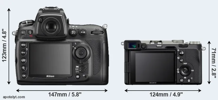 Comparison D700 or A7C rear