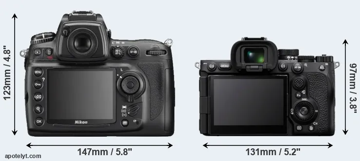 Comparison D700 or A7R V rear