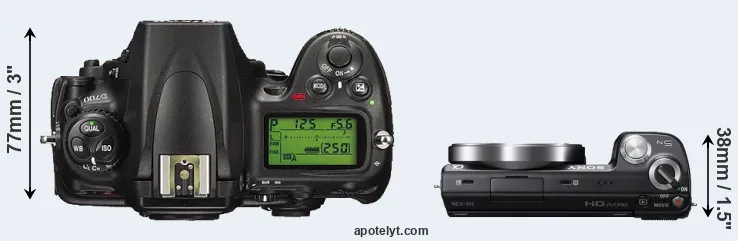 Compare D700 versus NEX-5N top