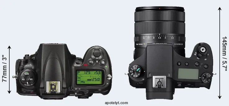 Compare D700 versus RX10 IV top