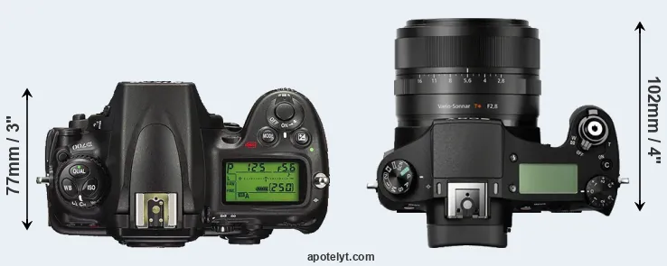 Compare D700 versus RX10 top