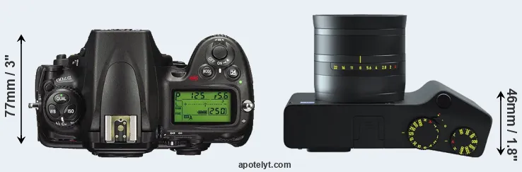 Compare D700 versus ZX1 top