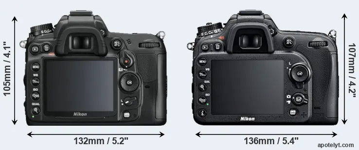 Comparison D7000 or D7100 rear