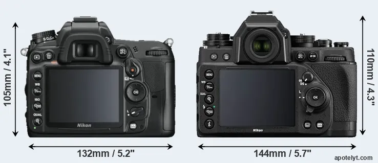 Comparison D7000 or Df rear