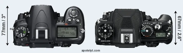 Compare D7000 versus Df top