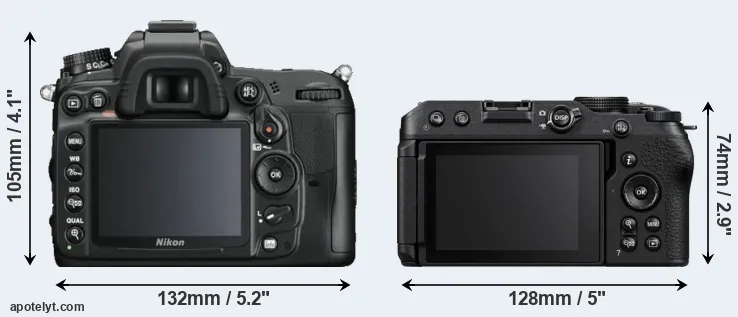 Comparison D7000 or Z30 rear
