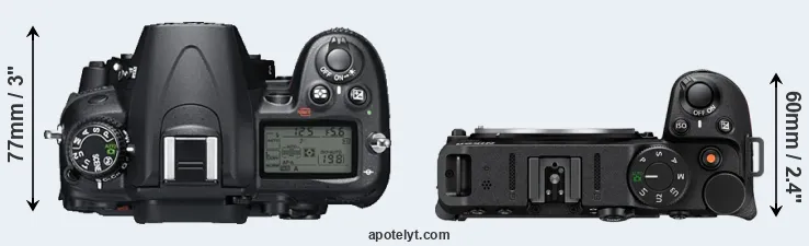Compare D7000 versus Z30 top