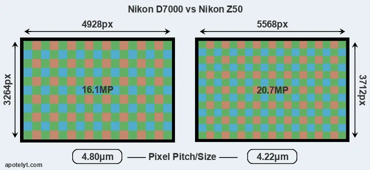 D7000 versus Z50 MP