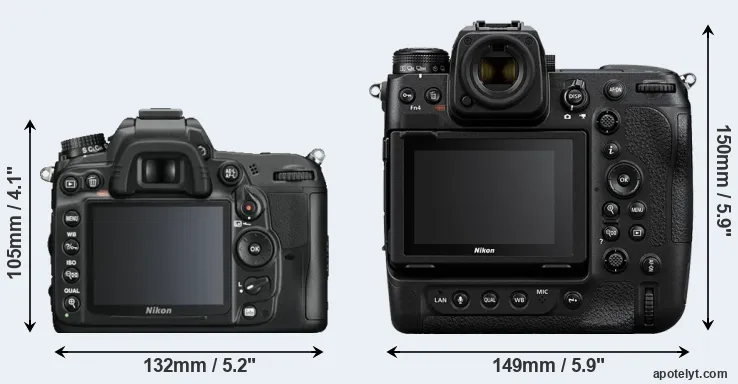 Comparison D7000 or Z9 rear