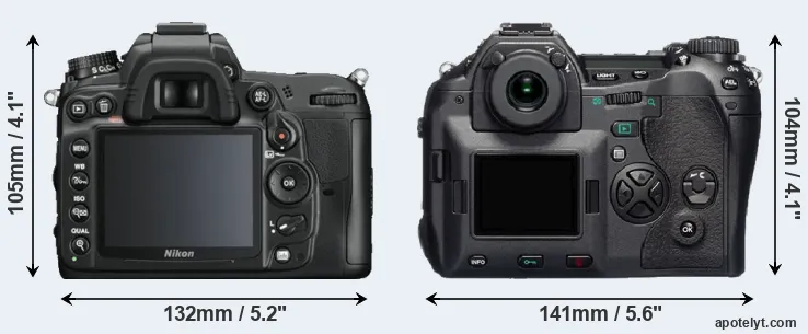Comparison D7000 or E-1 rear