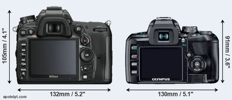 Comparison D7000 or E-410 rear
