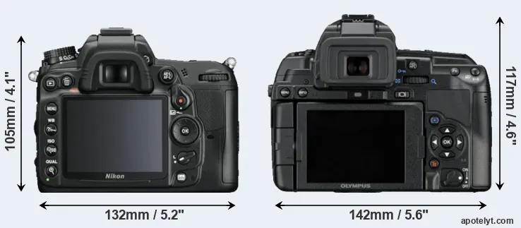 Comparison D7000 or E-5 rear