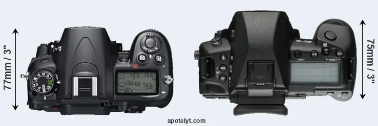 Compare D7000 versus E-5 top