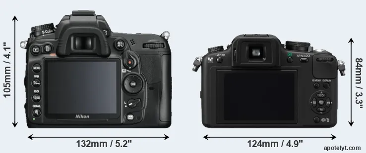 Comparison D7000 or G10 rear