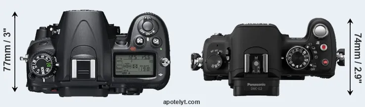 Compare D7000 versus G2 top