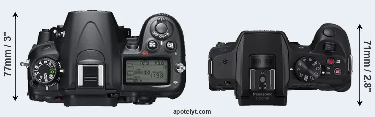 Compare D7000 versus G6 top