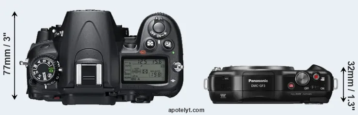 Compare D7000 versus GF3 top