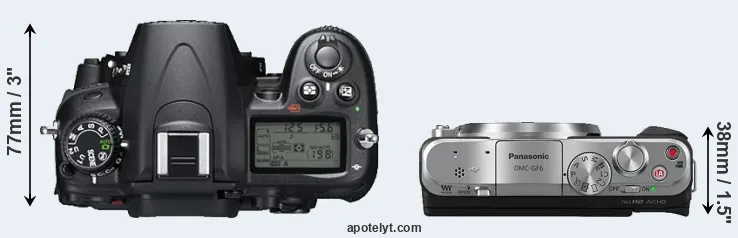 Compare D7000 versus GF6 top