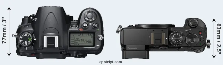 Compare D7000 versus GX8 top