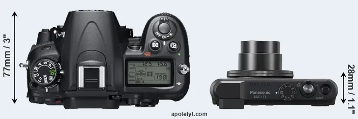 Compare D7000 versus LF1 top