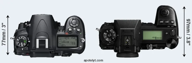 Compare D7000 versus S1 top
