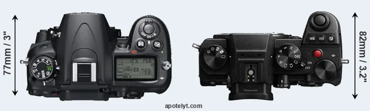 Compare D7000 versus S5 top