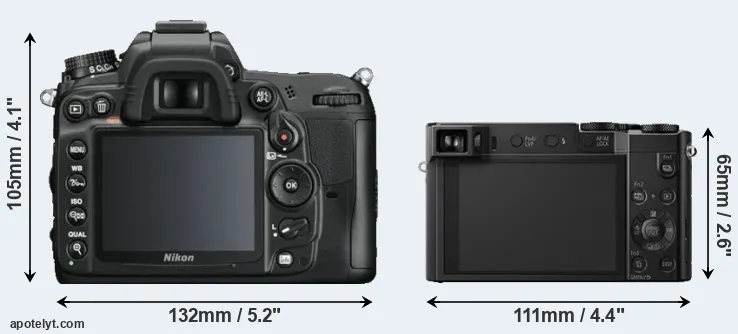 Comparison D7000 or TZ100 rear
