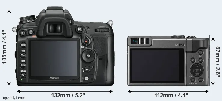 Comparison D7000 or TZ90 rear
