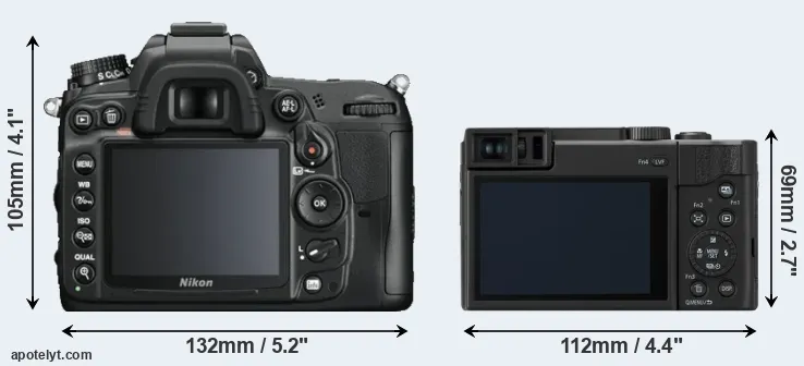 Comparison D7000 or ZS80 rear