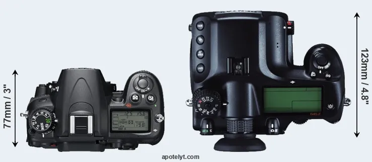 Compare D7000 versus 645Z top