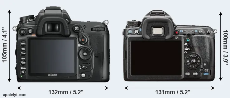 Comparison D7000 or K-3 II rear