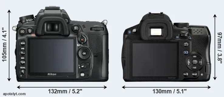 Comparison D7000 or K-30 rear