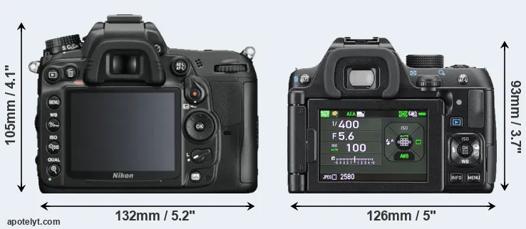 Comparison D7000 or K-70 rear