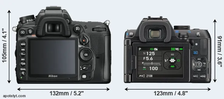 Comparison D7000 or K-S2 rear