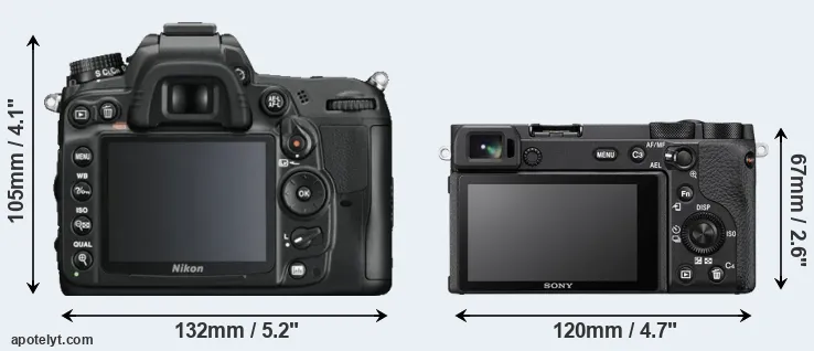 Comparison D7000 or A6600 rear