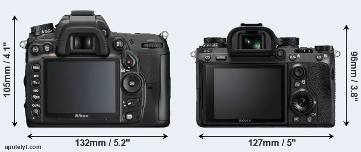 Comparison D7000 or A9 rear