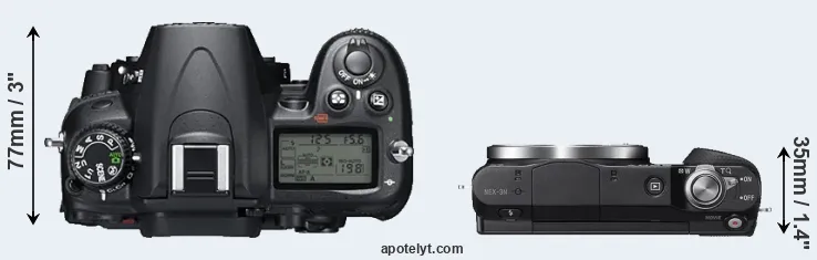 Compare D7000 versus NEX-3N top