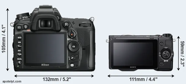 Comparison D7000 or NEX-5R rear