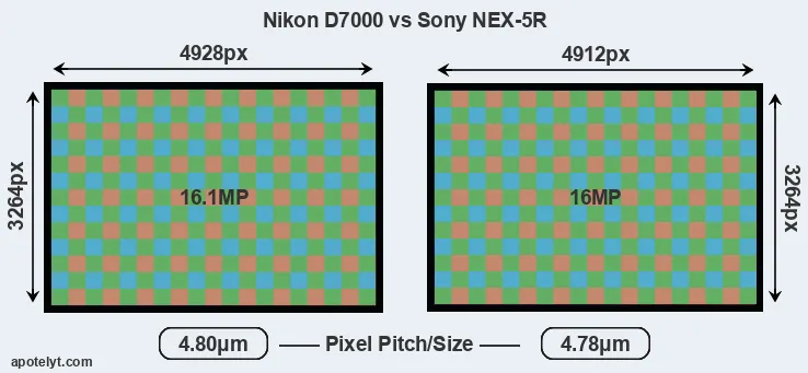 D7000 versus NEX-5R MP