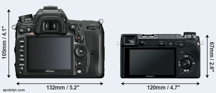 Comparison D7000 or NEX-6 rear