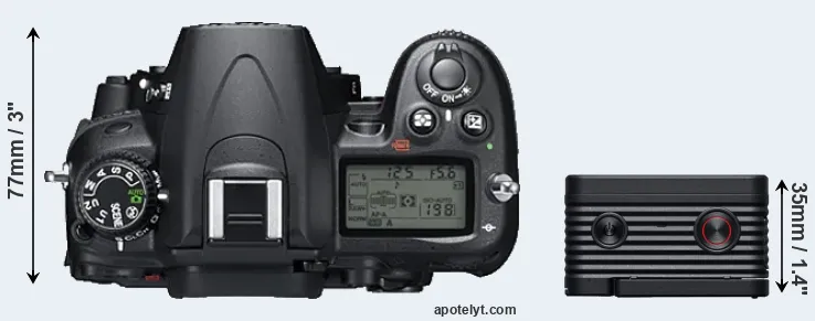 Compare D7000 versus RX0 II top
