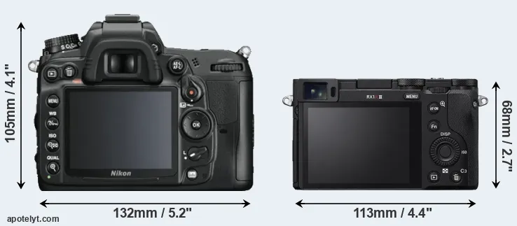 Comparison D7000 or RX1R III rear