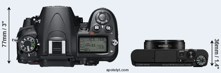 Compare D7000 versus WX800 top