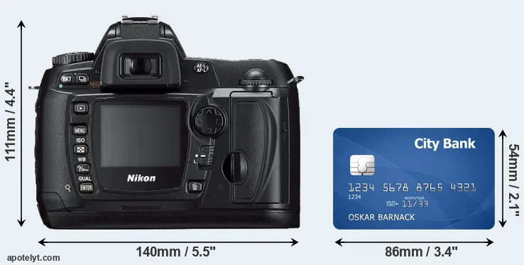 D70s and credit card rear side